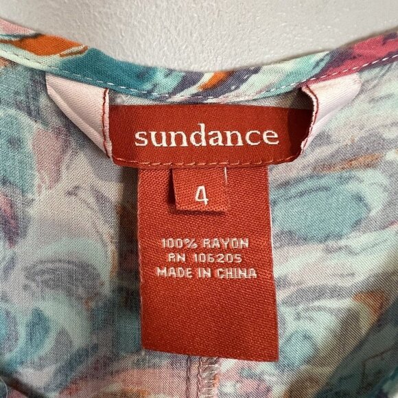 Sundance Sleeveless Summer Dress Asymmetric Hem Chest Cutout Womens Size 4 - Picture 6 of 8